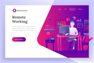 Designing an Effective Remote Working Landing Page Illustration