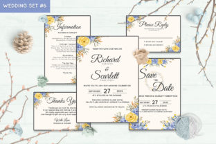 Floral Wedding Invitation Set for Creative Designers