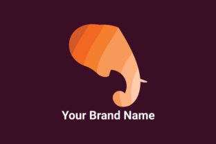 Orange Gradient Elephant Logo